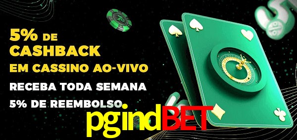 Promoções do cassino ao Vivo pgindbet